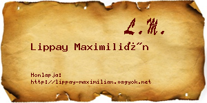 Lippay Maximilián névjegykártya
